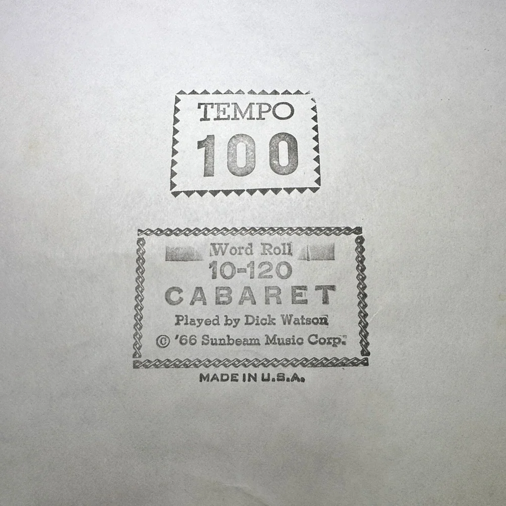 Cabaret QRS Player Piano Roll‎ 10-120